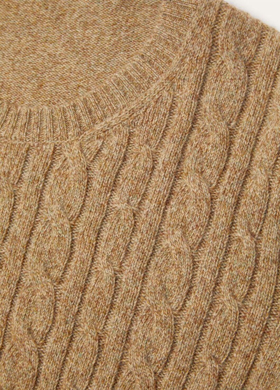 treccia crewneck baby cashmere rauwe honing melangerosemary infused