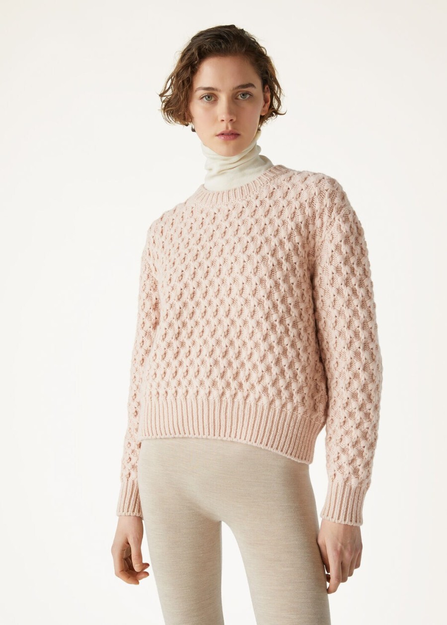 vallé crewneck baby cashmere blushing beige melange