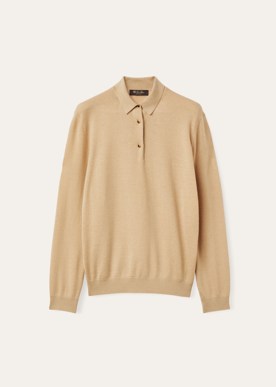 firefly cashmere clear gold polo t-shirt