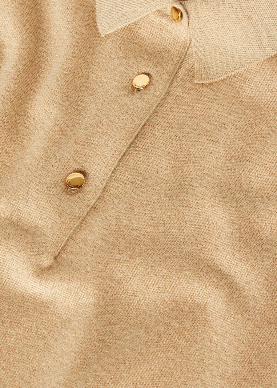 firefly cashmere clear gold polo t-shirt