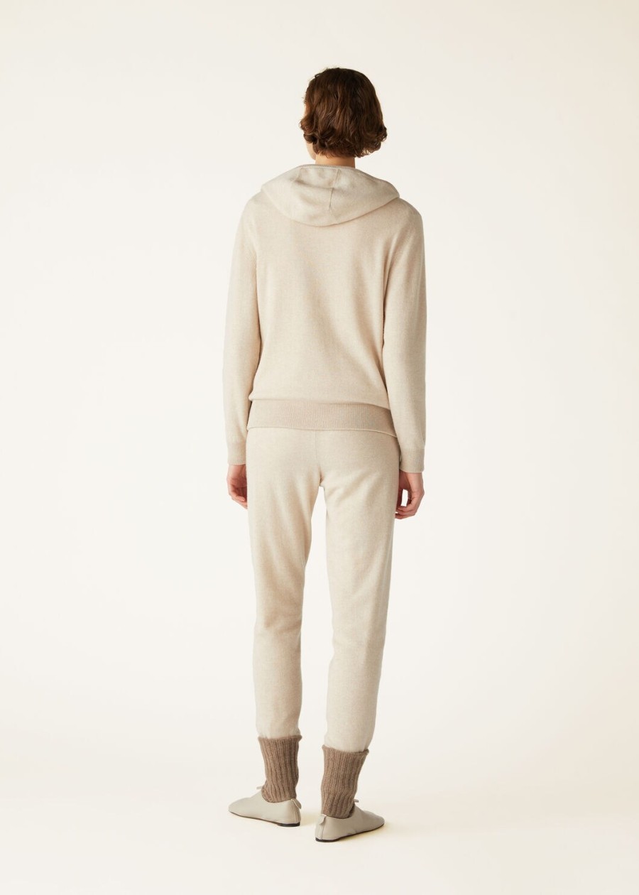 duo hooded bomber sweater natural cashmere suitcasenougat