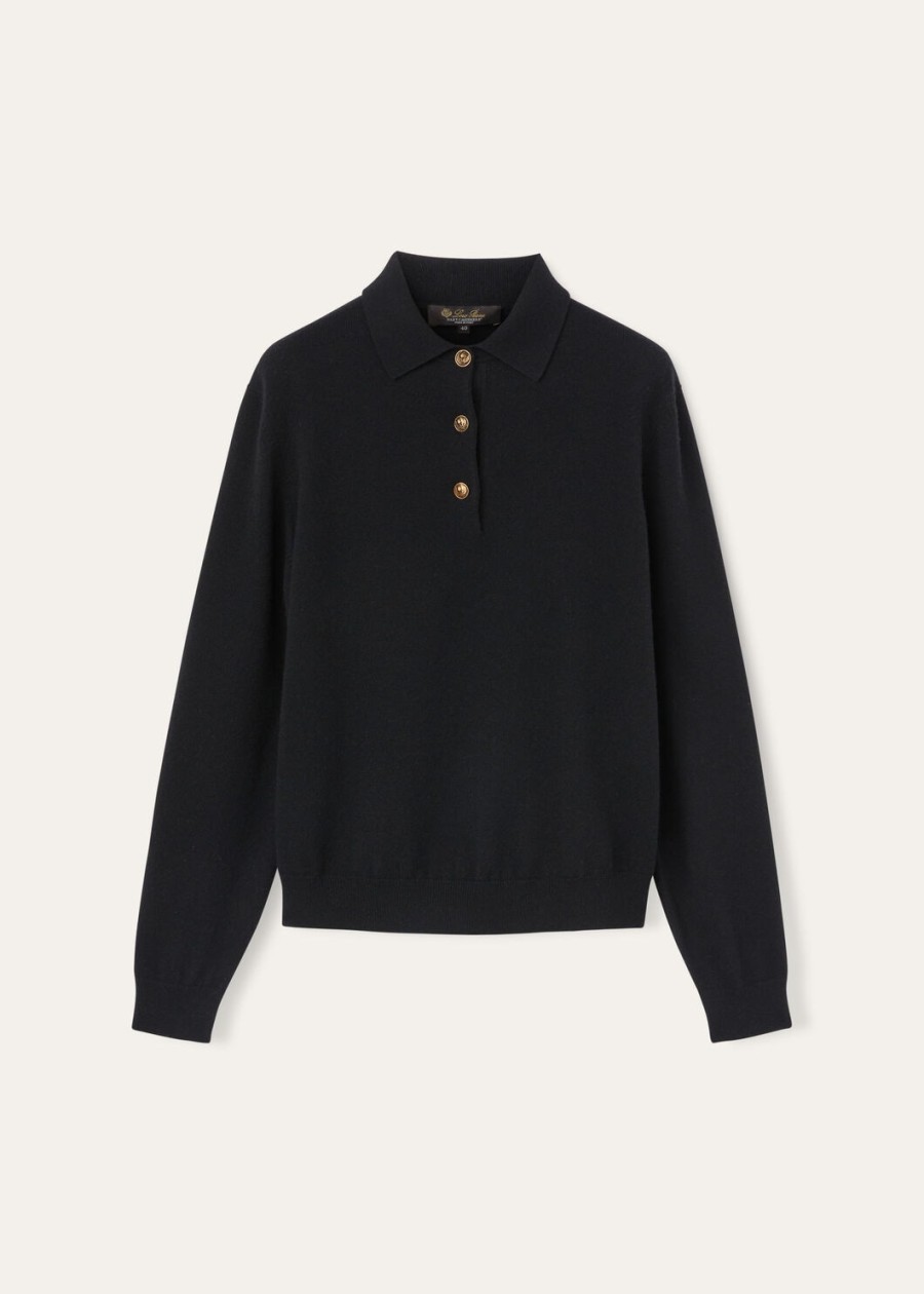 klassieke babypolo van kasjmier in zwart.