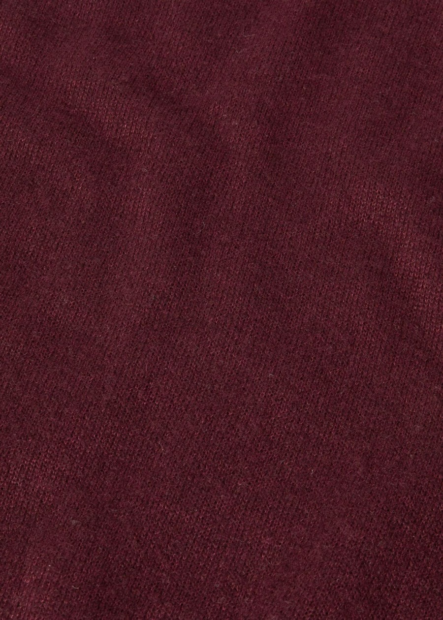 camino crewneck zijde kasjmier granaat elegantie