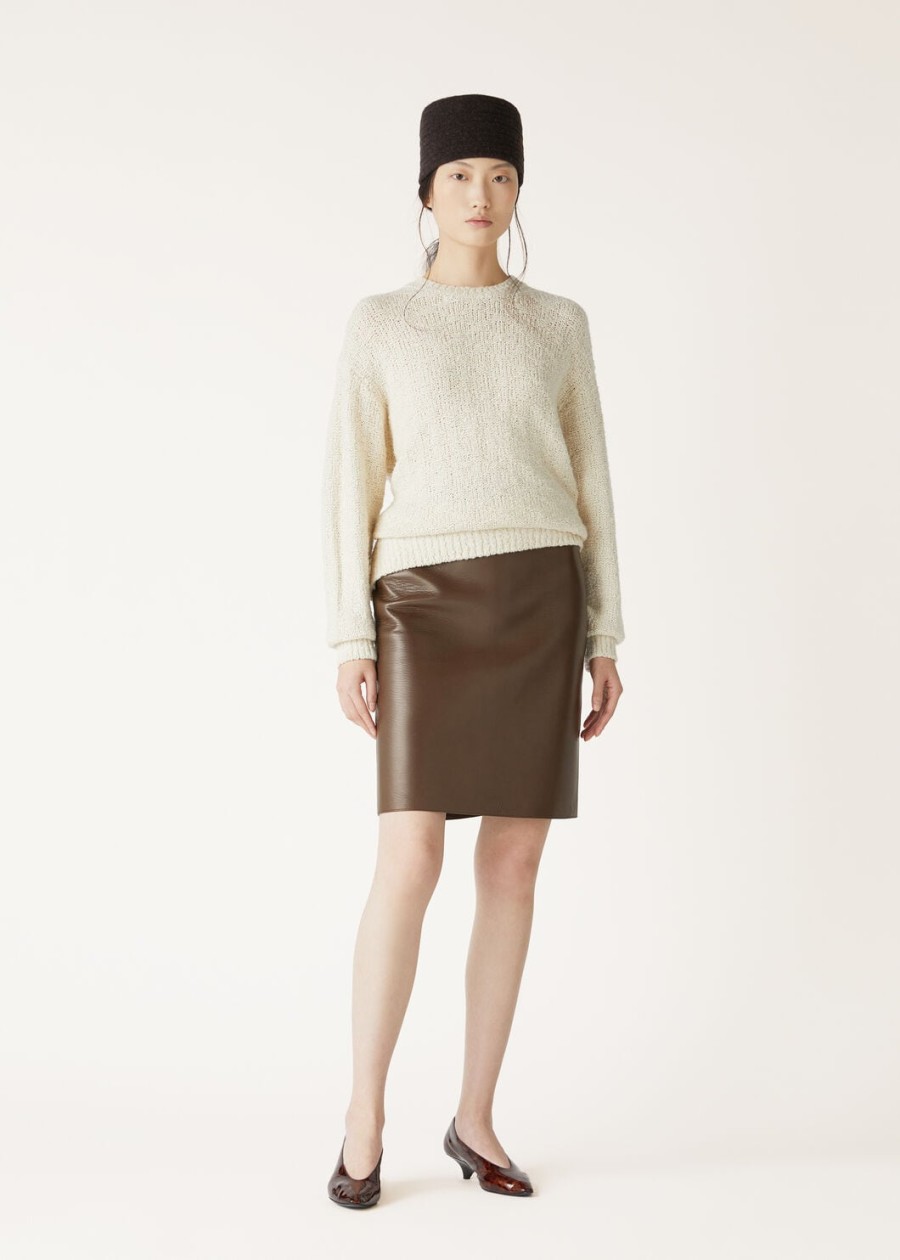 folecchio crewneck nougat zijde kasjmier