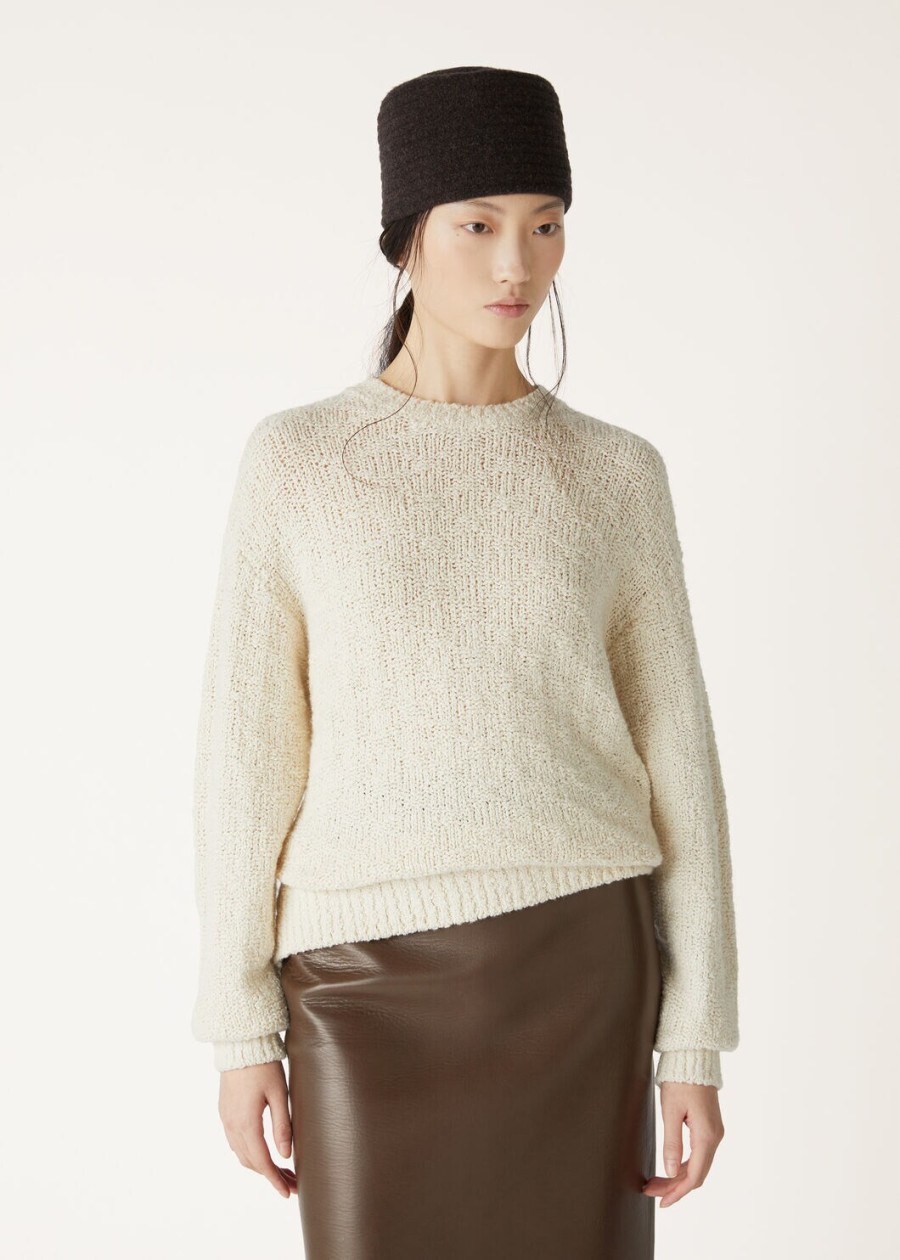 folecchio crewneck nougat zijde kasjmier