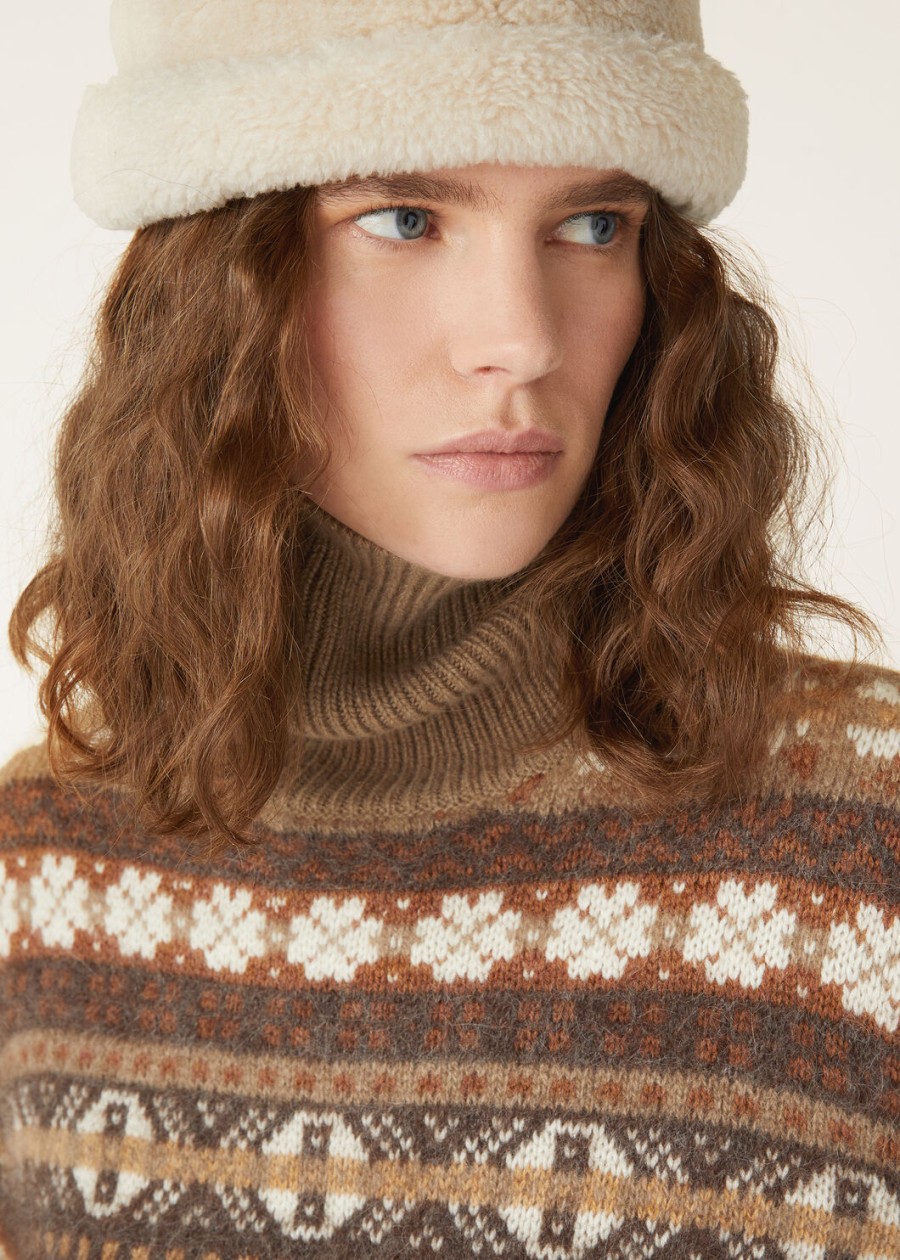 scopello coltrui van alpaca-kasjmier scheerwol in de kleuren spiced mochadeep walnut.
