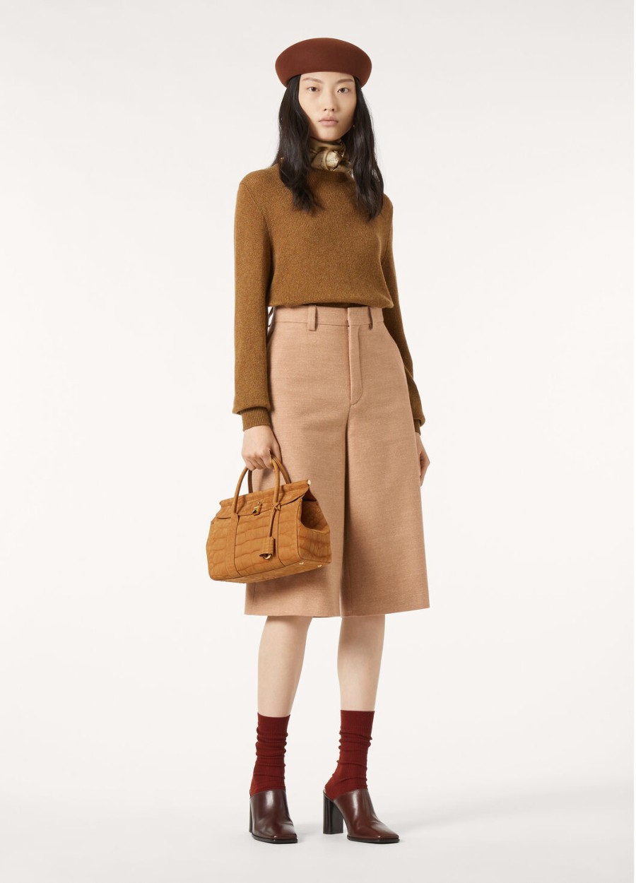 fobello crewneck baby cashmere camel oasis melange