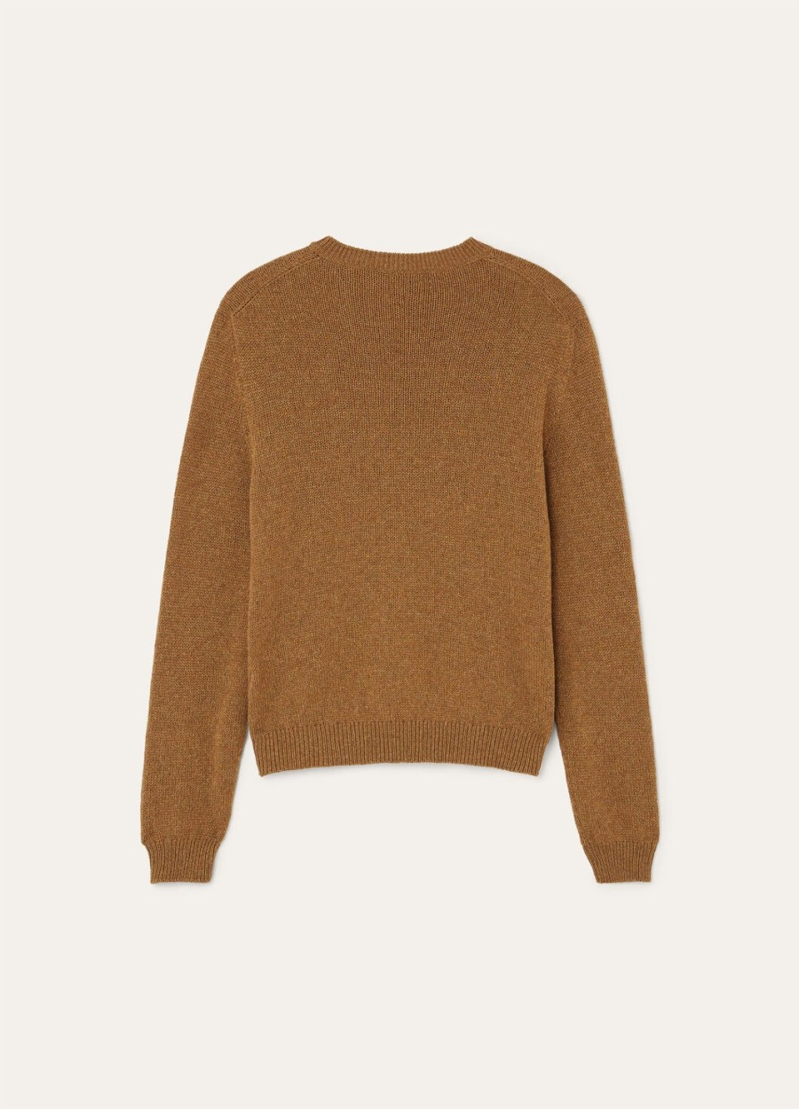fobello crewneck baby cashmere camel oasis melange