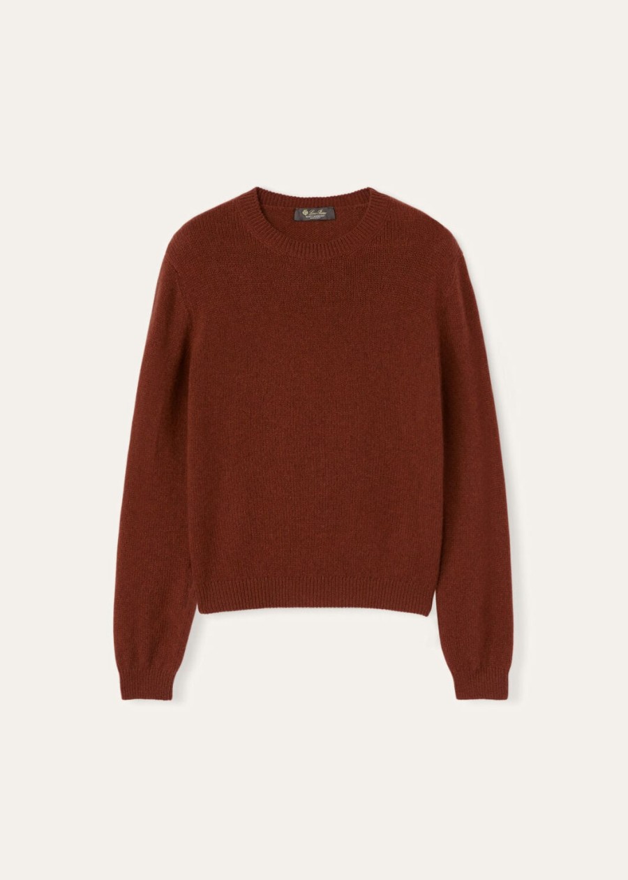 fobello crewneck baby cashmere donker esdoornblad melange