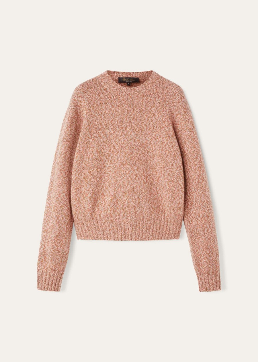 mastallone crewneck van zuivere scheerwol in de kleur krijtzandroze