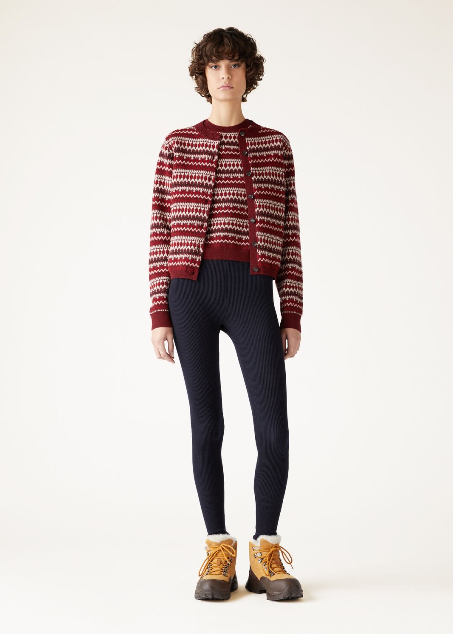 alpe pile crewneck kasjmier weathering steelcandy apple red