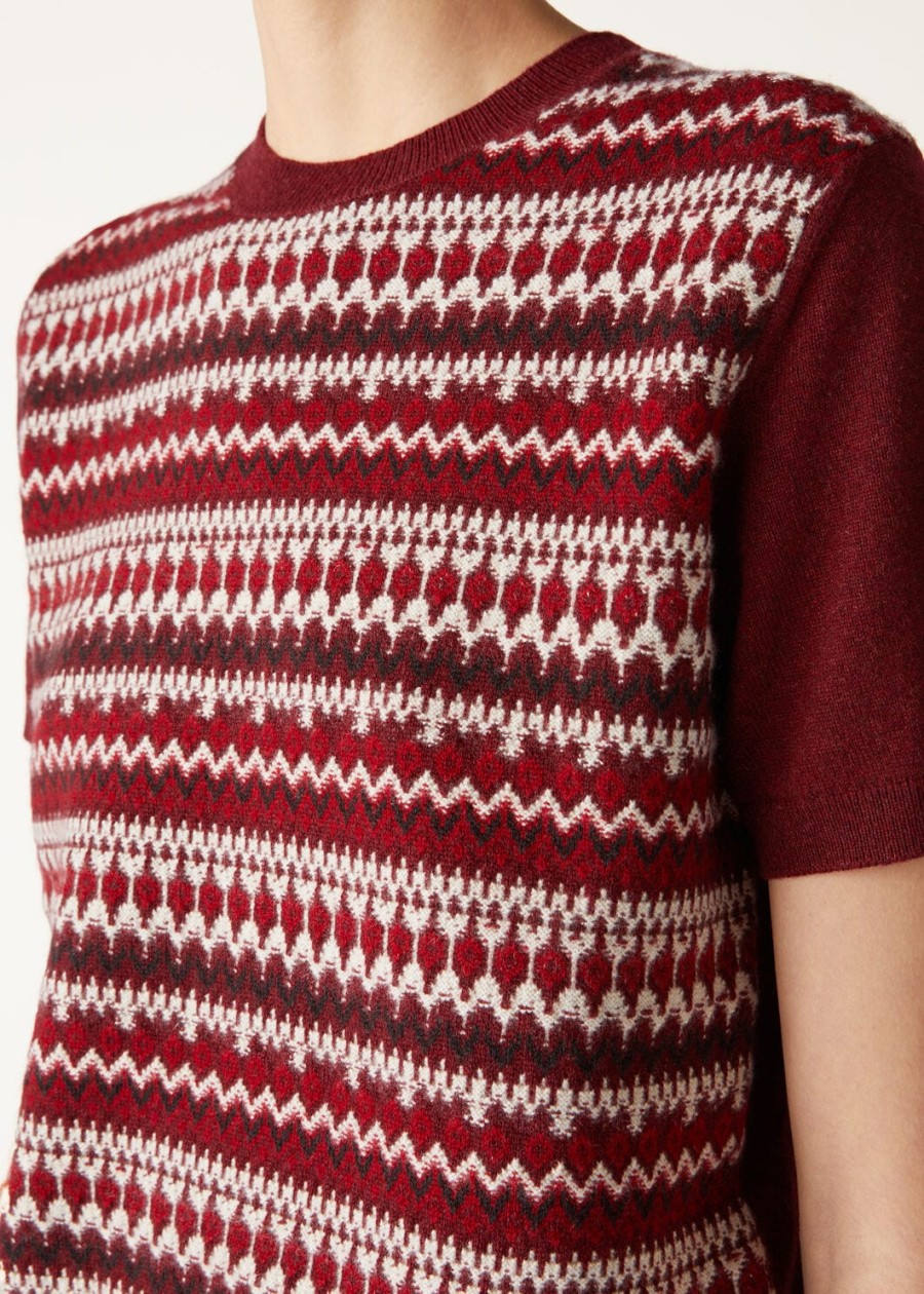 alpe pile crewneck kasjmier weathering steelcandy apple red