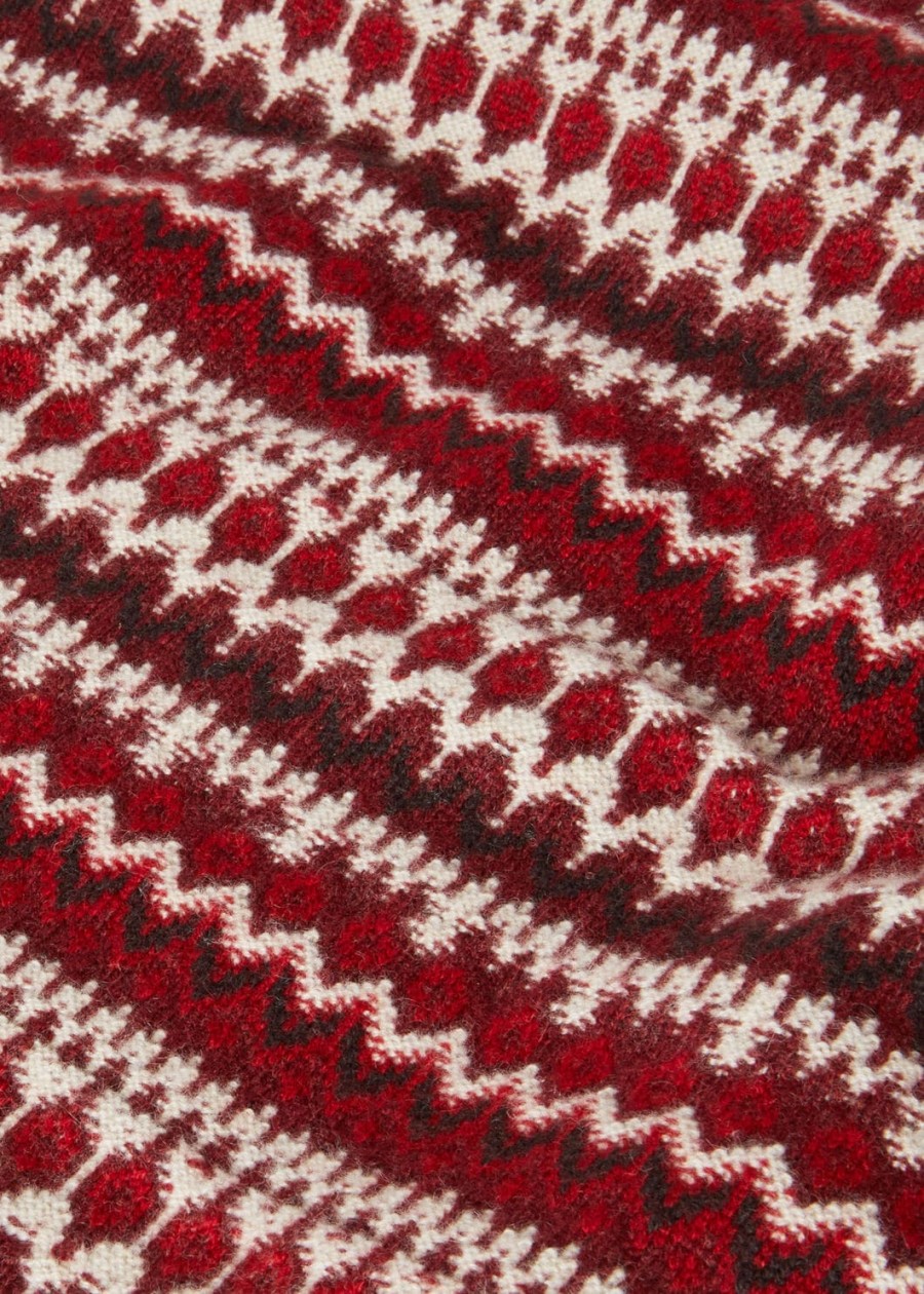 alpe pile crewneck kasjmier weathering steelcandy apple red