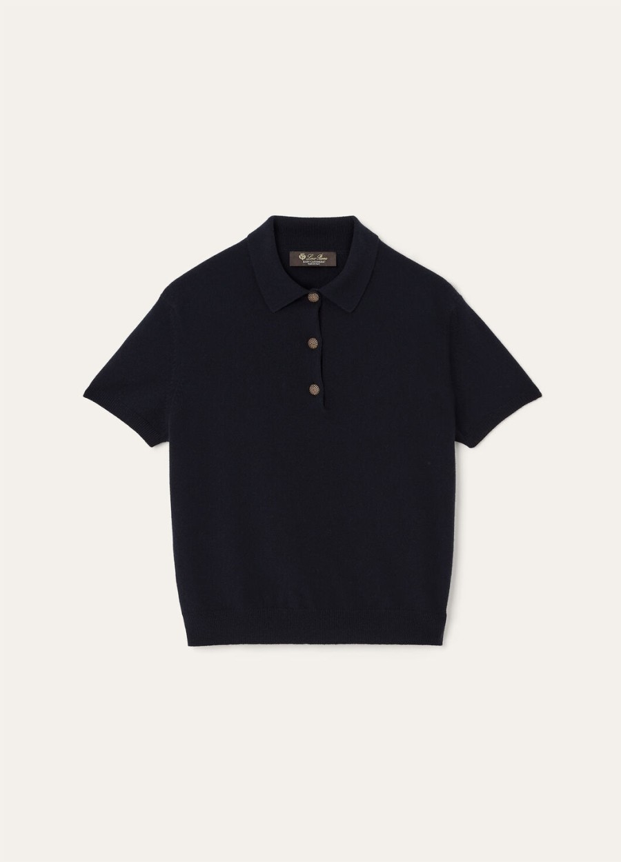 baby classic kasjmier poloshirt marineblauw