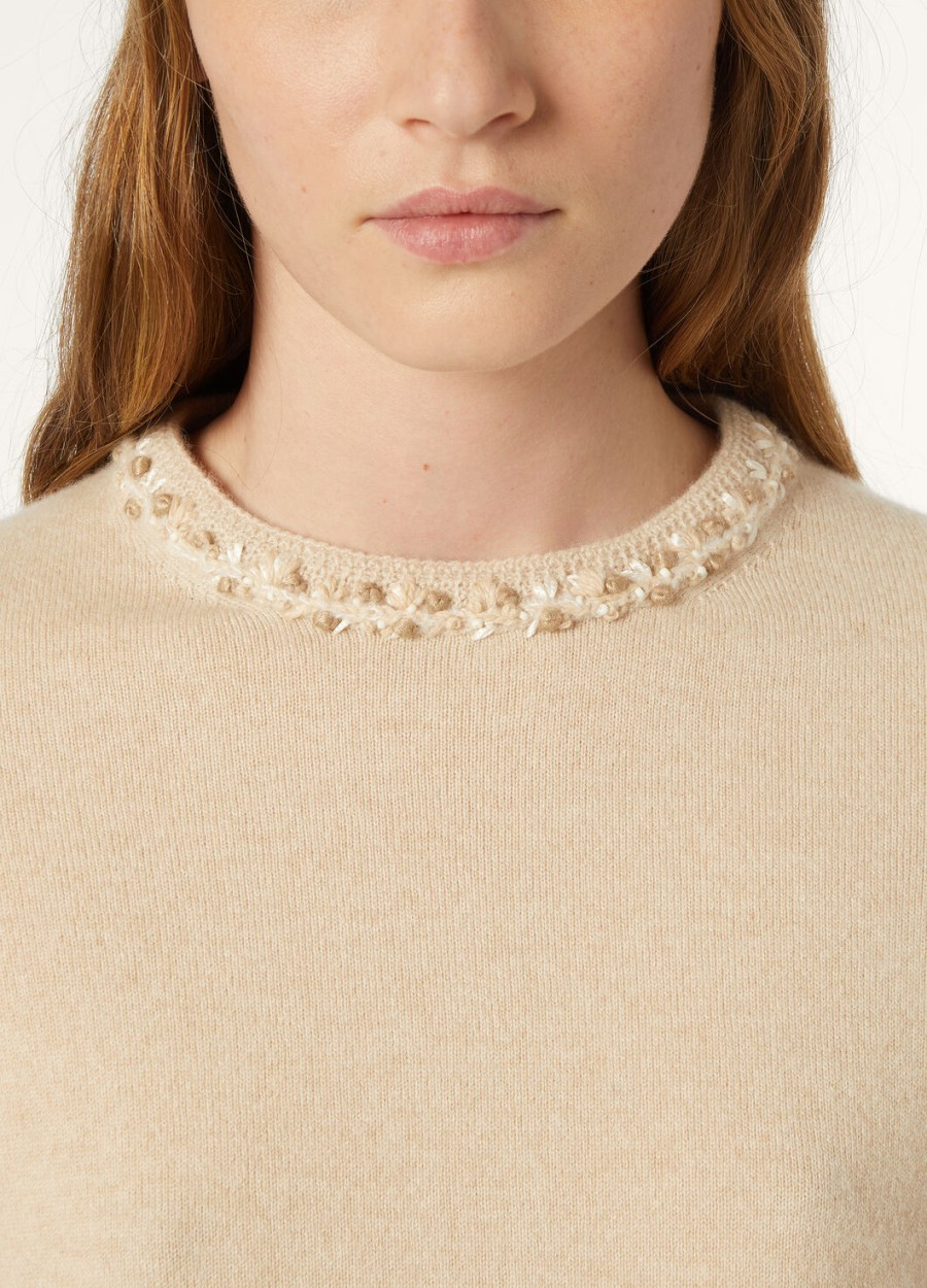 klassiek baby kasjmier t-shirt naturel gemêleerd