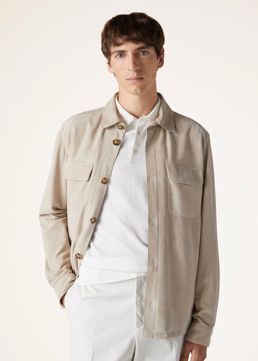 Loro Piana Overshirt Kidskin Desert Dunes