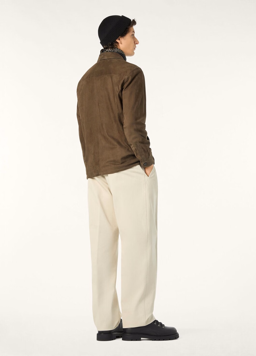 Loro Piana Kidskin Overshirt in Antracietgroen