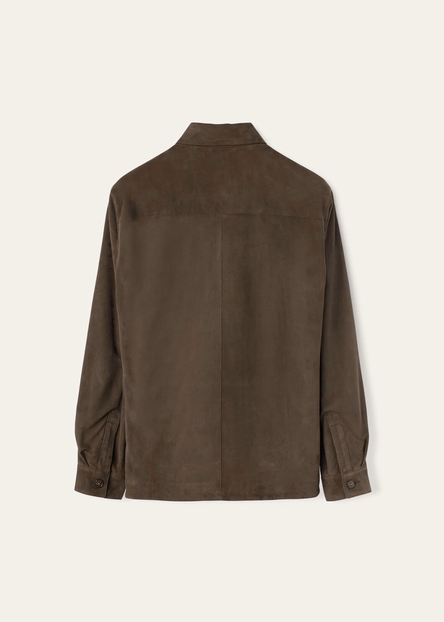 Loro Piana Kidskin Overshirt in Antracietgroen