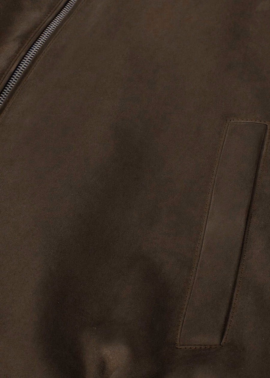 Loro Piana Ivy Bomberjack in de kleur Kidskin Coal Green