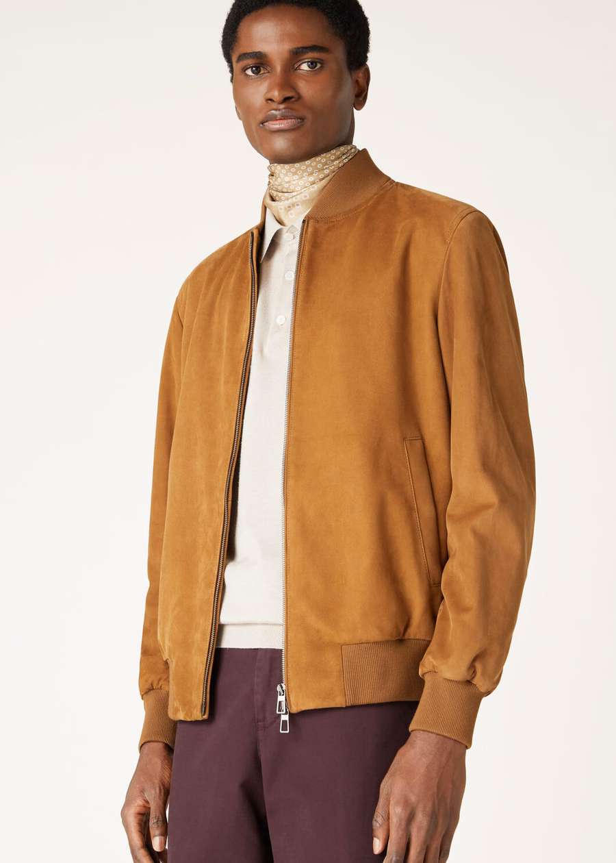 Loro Piana Ivy Bomberjack Kidskin Pecan