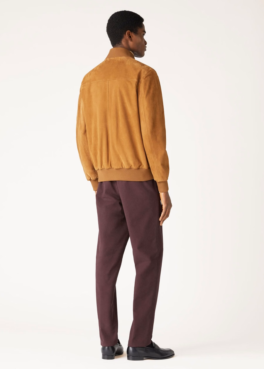 Loro Piana Ivy Bomberjack Kidskin Pecan