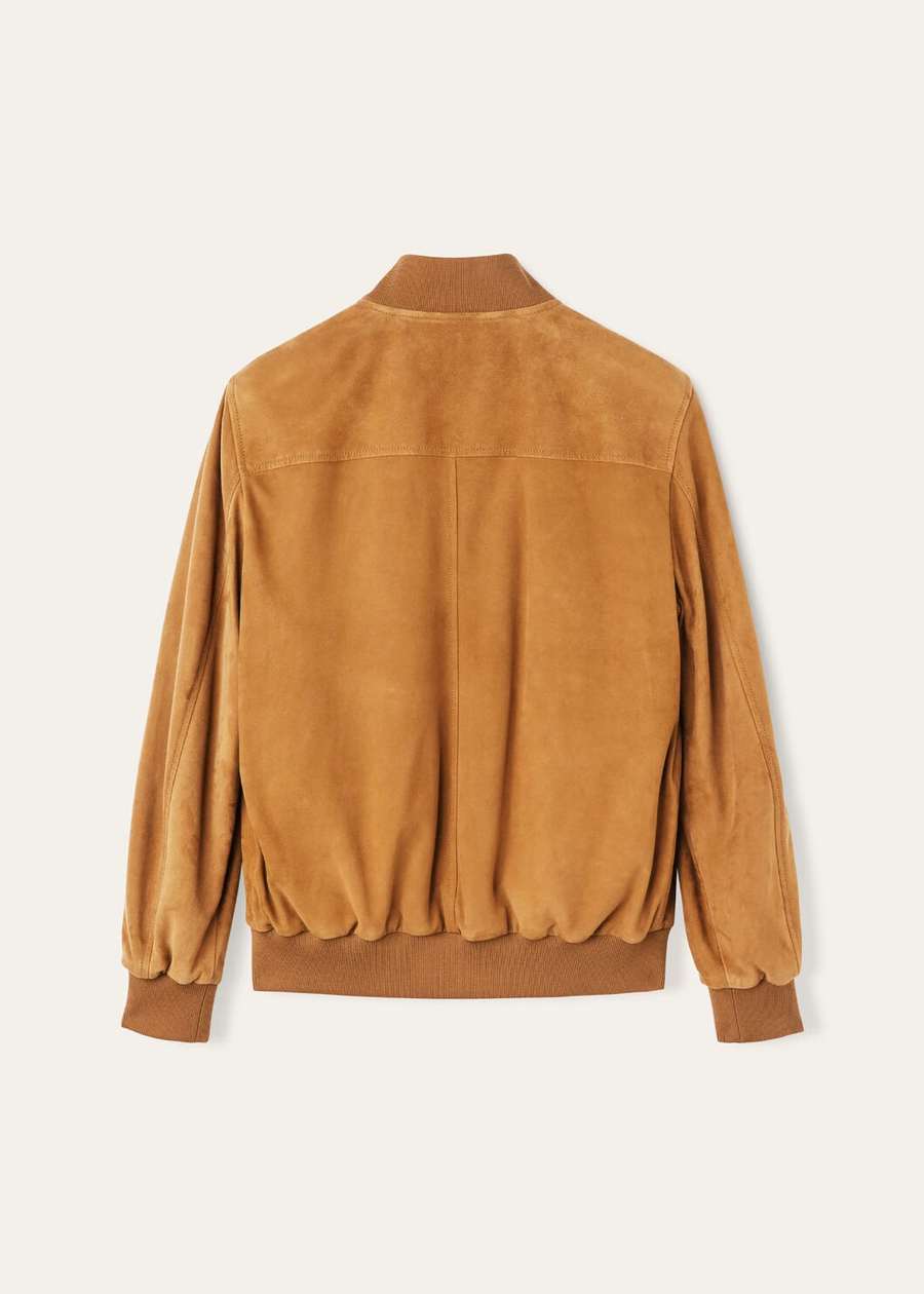 Loro Piana Ivy Bomberjack Kidskin Pecan