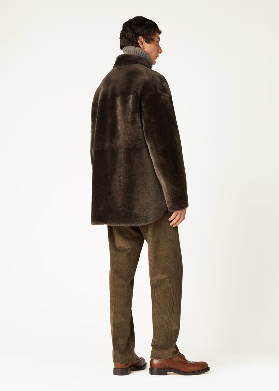 Aldo shearling overhemd BRUIN MARMER