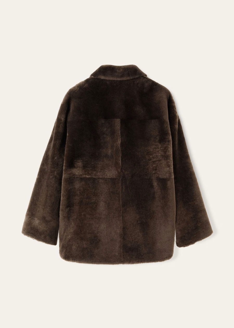 Aldo shearling overhemd BRUIN MARMER