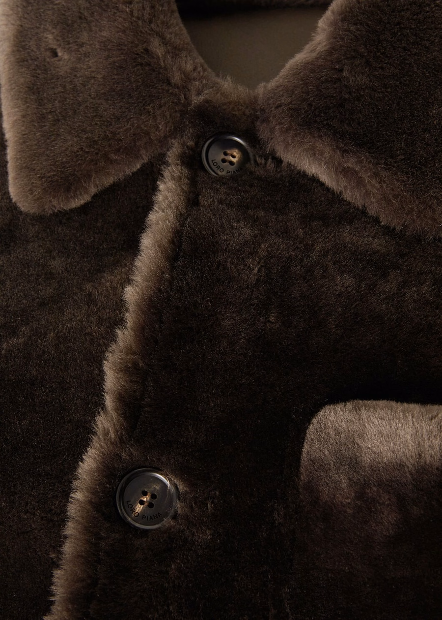 Aldo shearling overhemd BRUIN MARMER