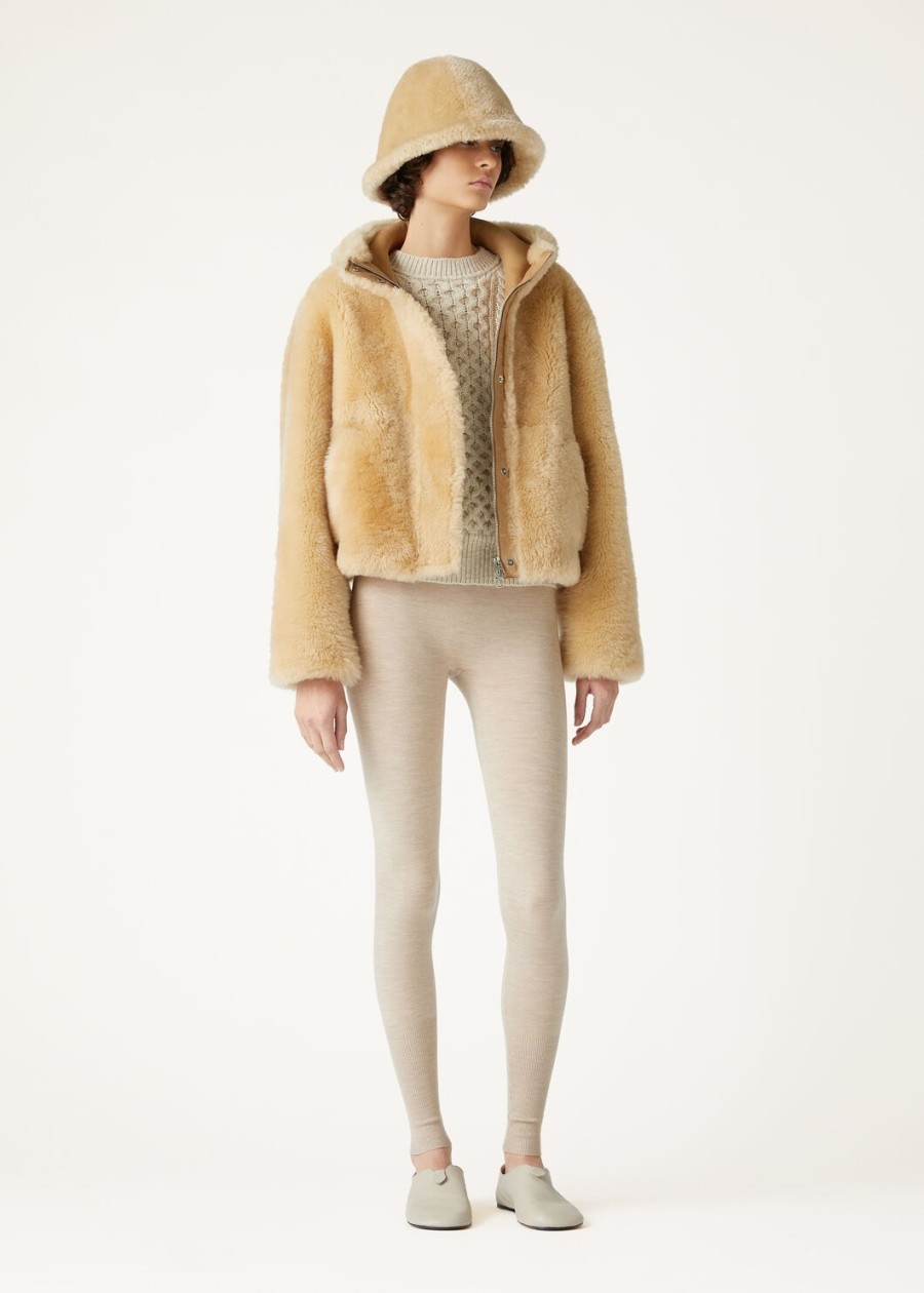 alessio blouson shearling crème kasjmier melange
