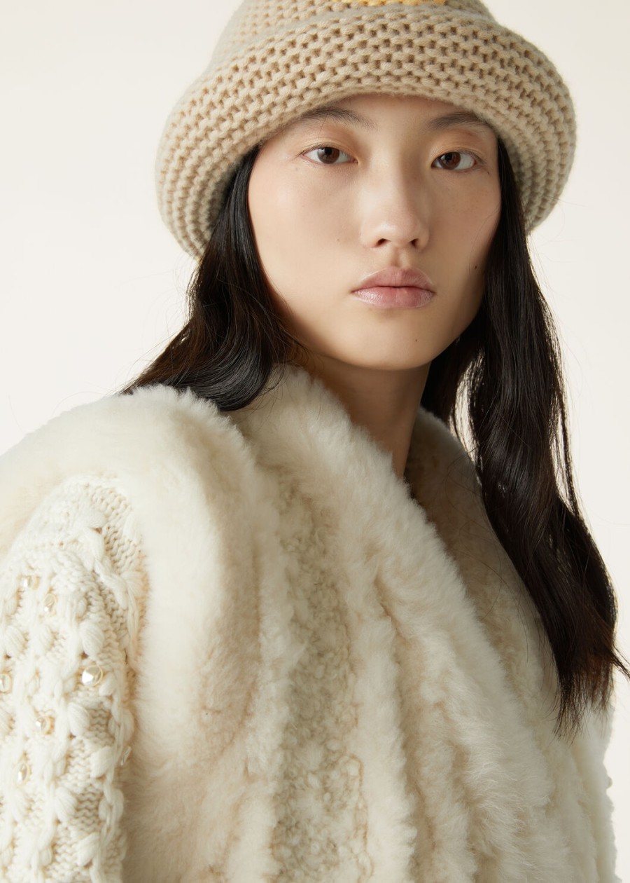 bryton shearling vest natuurlijke melange
