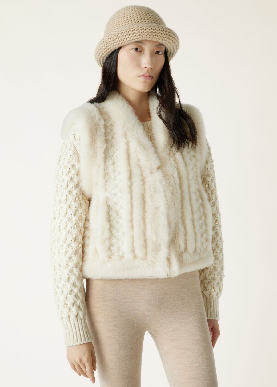 bryton shearling vest natuurlijke melange