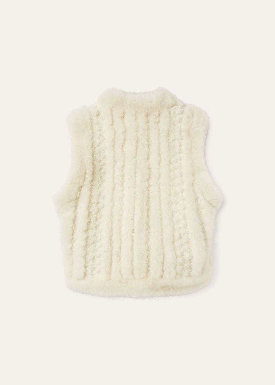 bryton shearling vest natuurlijke melange