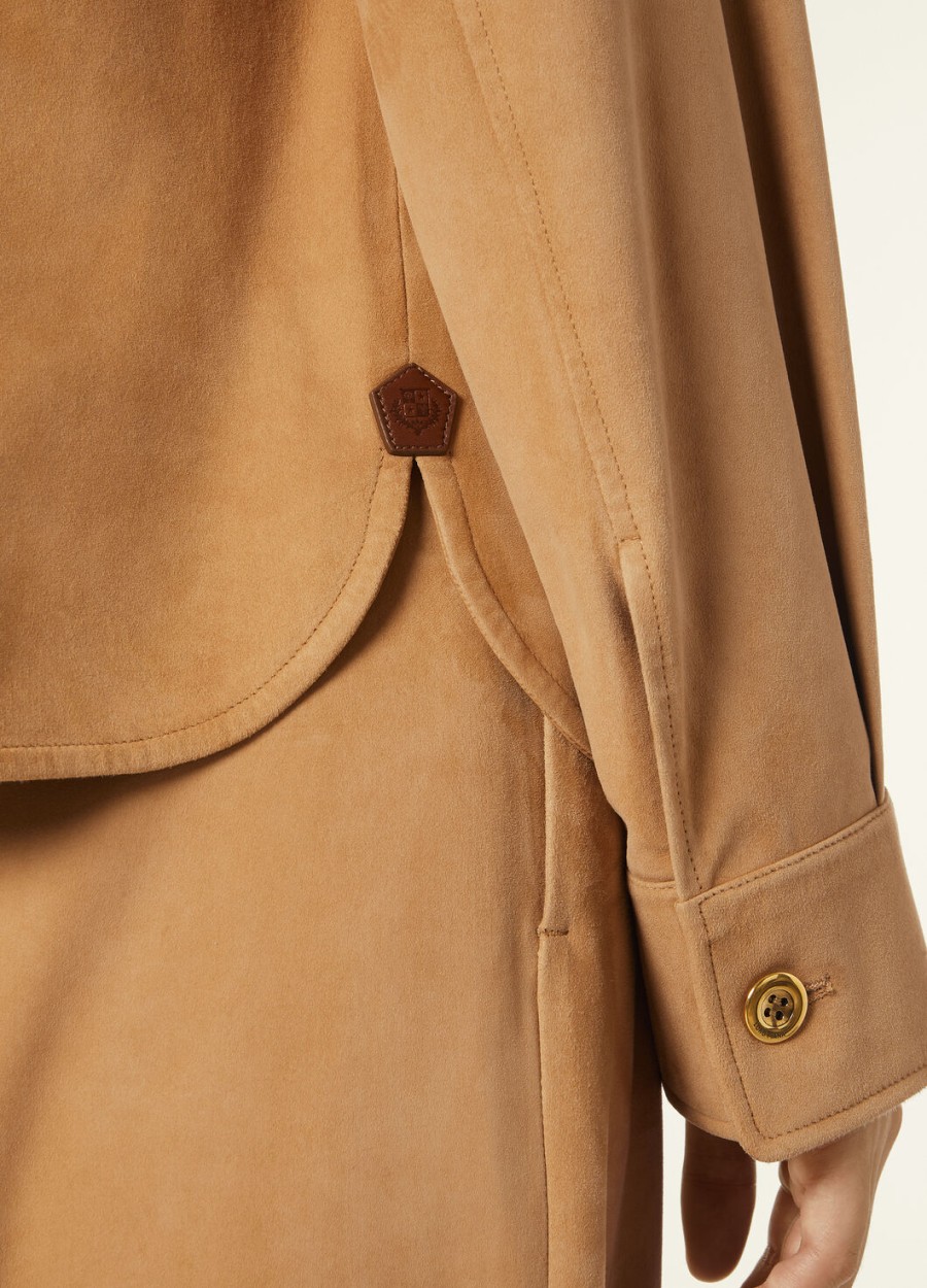 yannis kidskin caramel toffee shirt