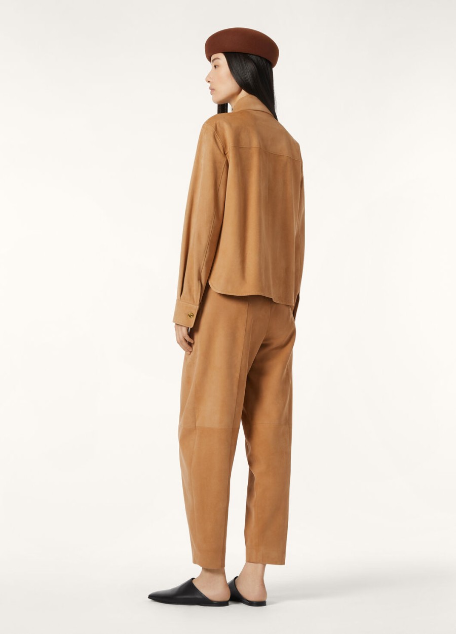 yannis kidskin caramel toffee shirt