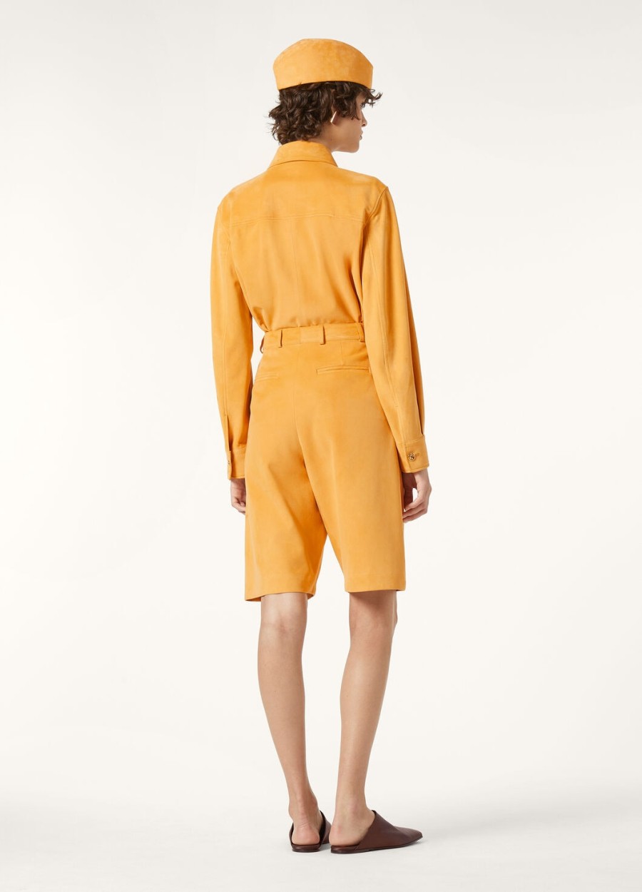 yannis kidskin shirt met saffraanthee