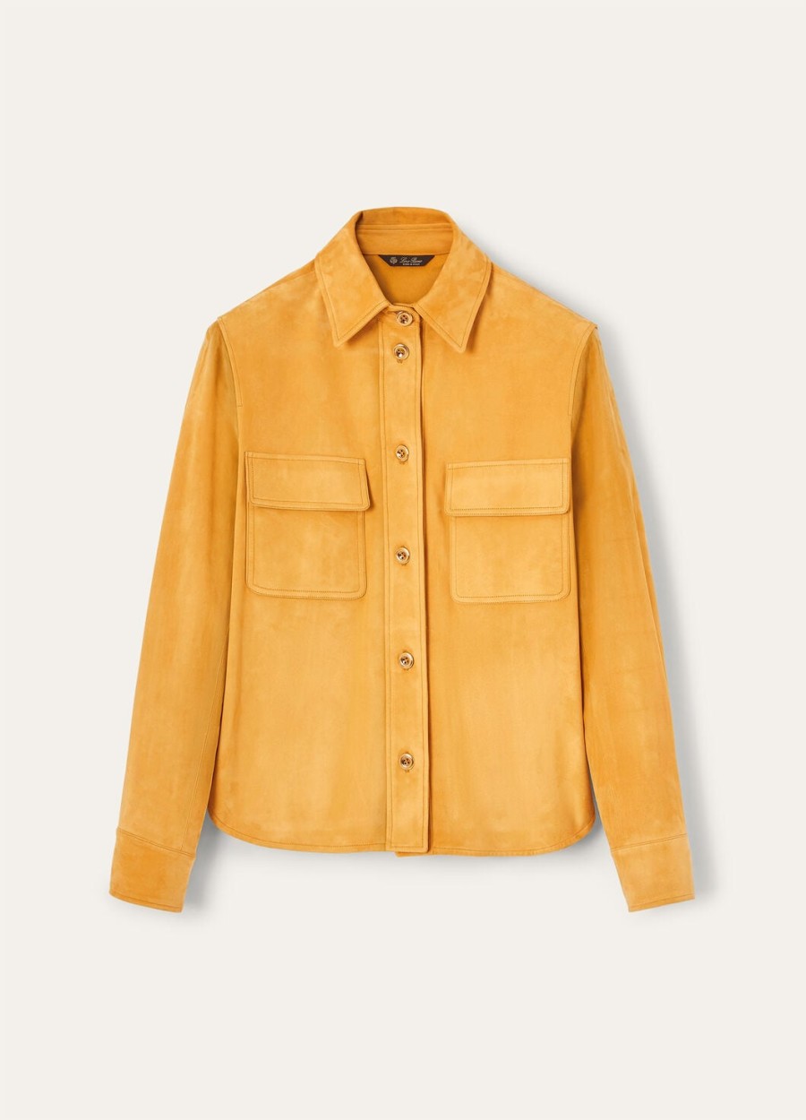 yannis kidskin shirt met saffraanthee