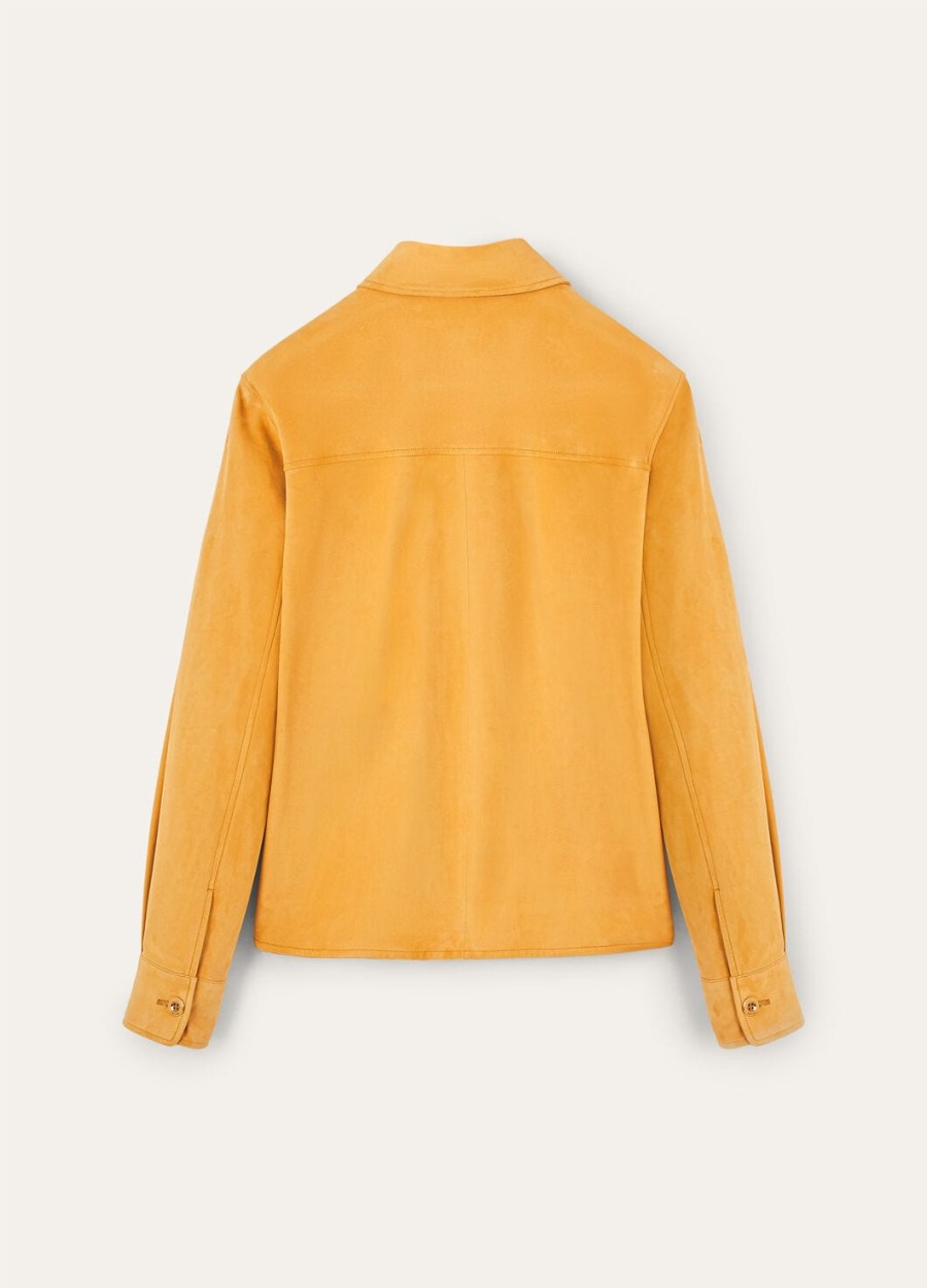 yannis kidskin shirt met saffraanthee