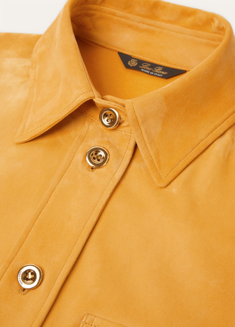 yannis kidskin shirt met saffraanthee
