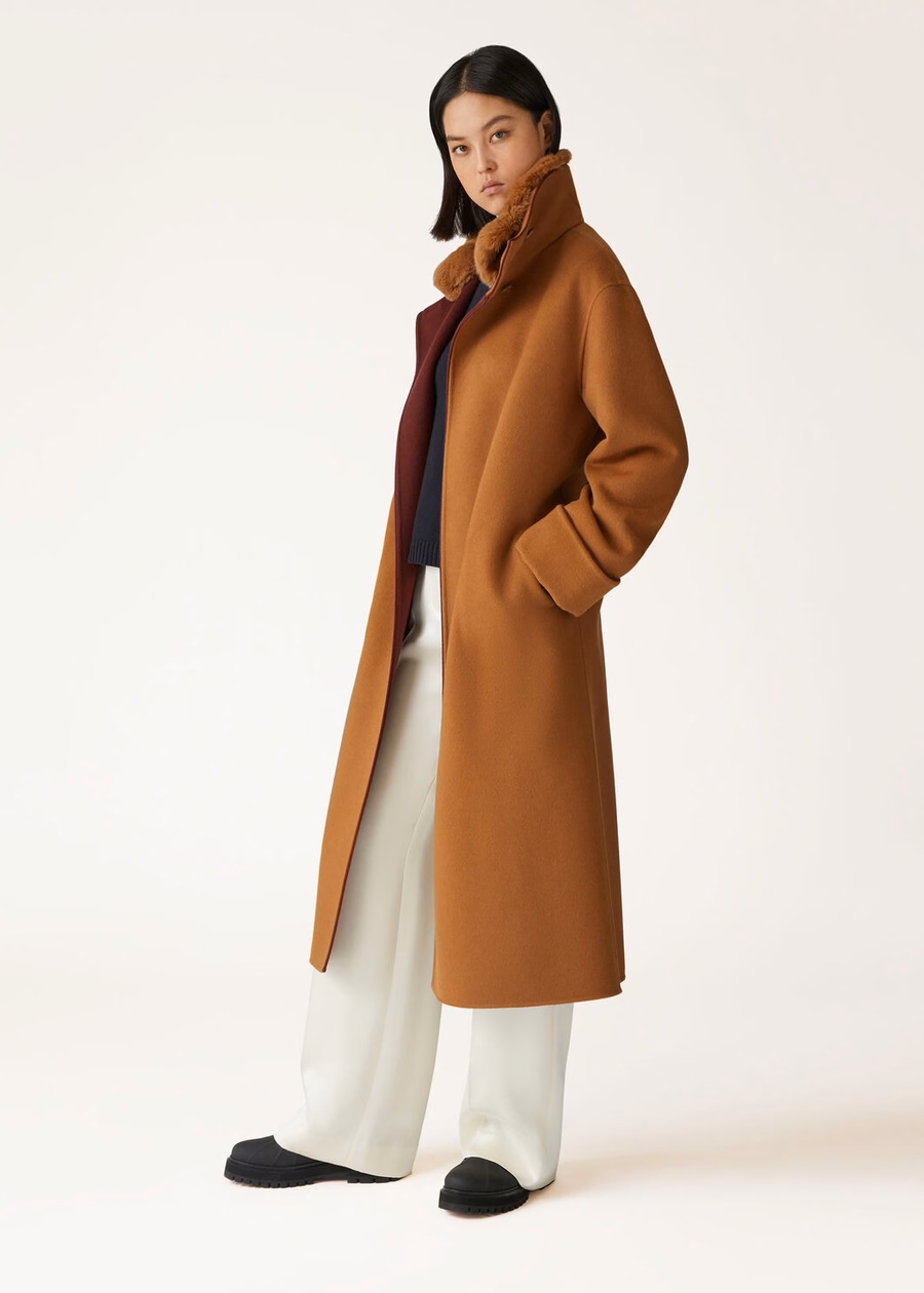 Alexandre Coat Vicuña Baby Cashmere VICUNA/ WINE