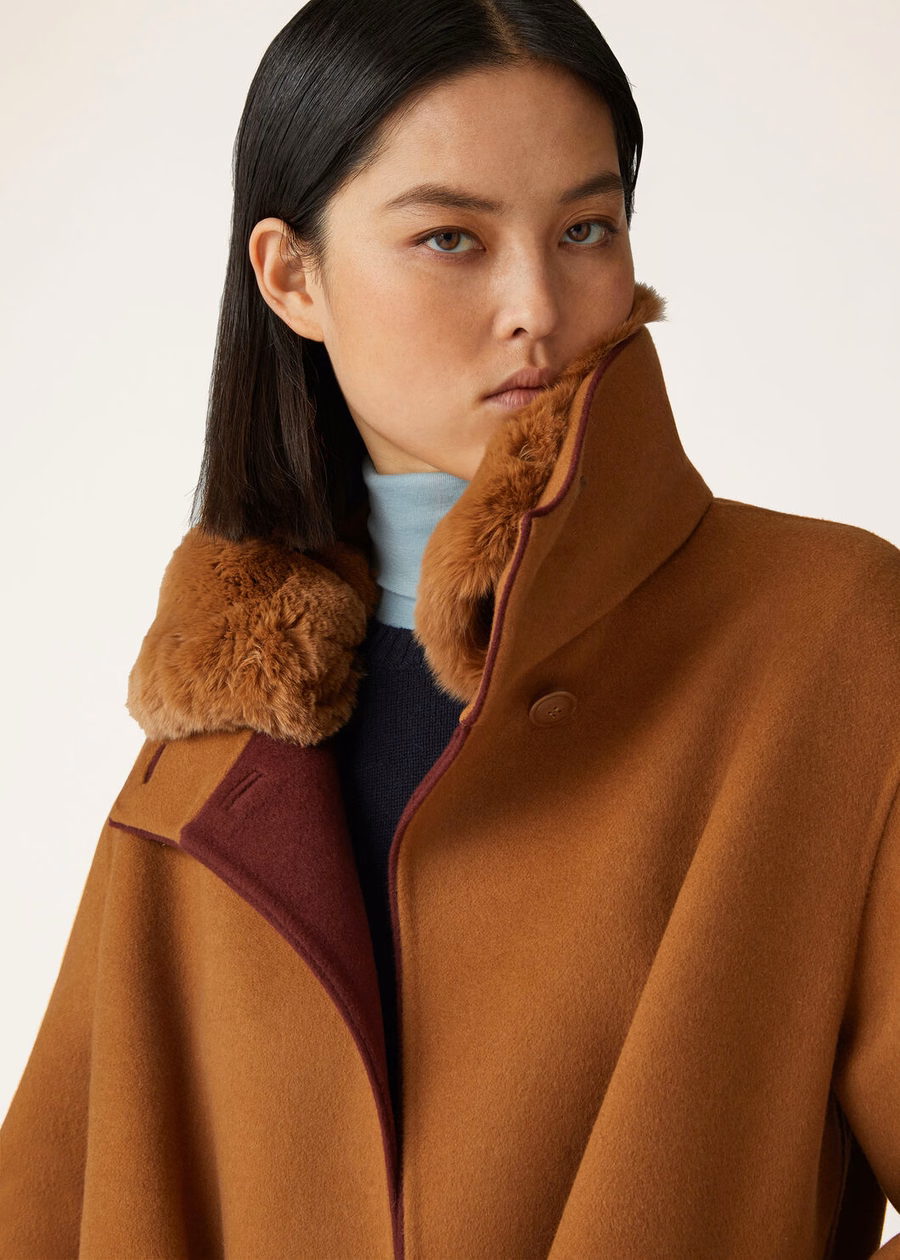 Alexandre Coat Vicuña Baby Cashmere VICUNA/ WINE