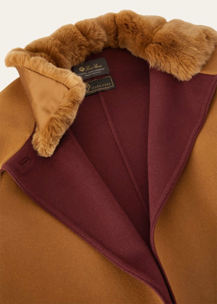 Alexandre Coat Vicuña Baby Cashmere VICUNA/ WINE