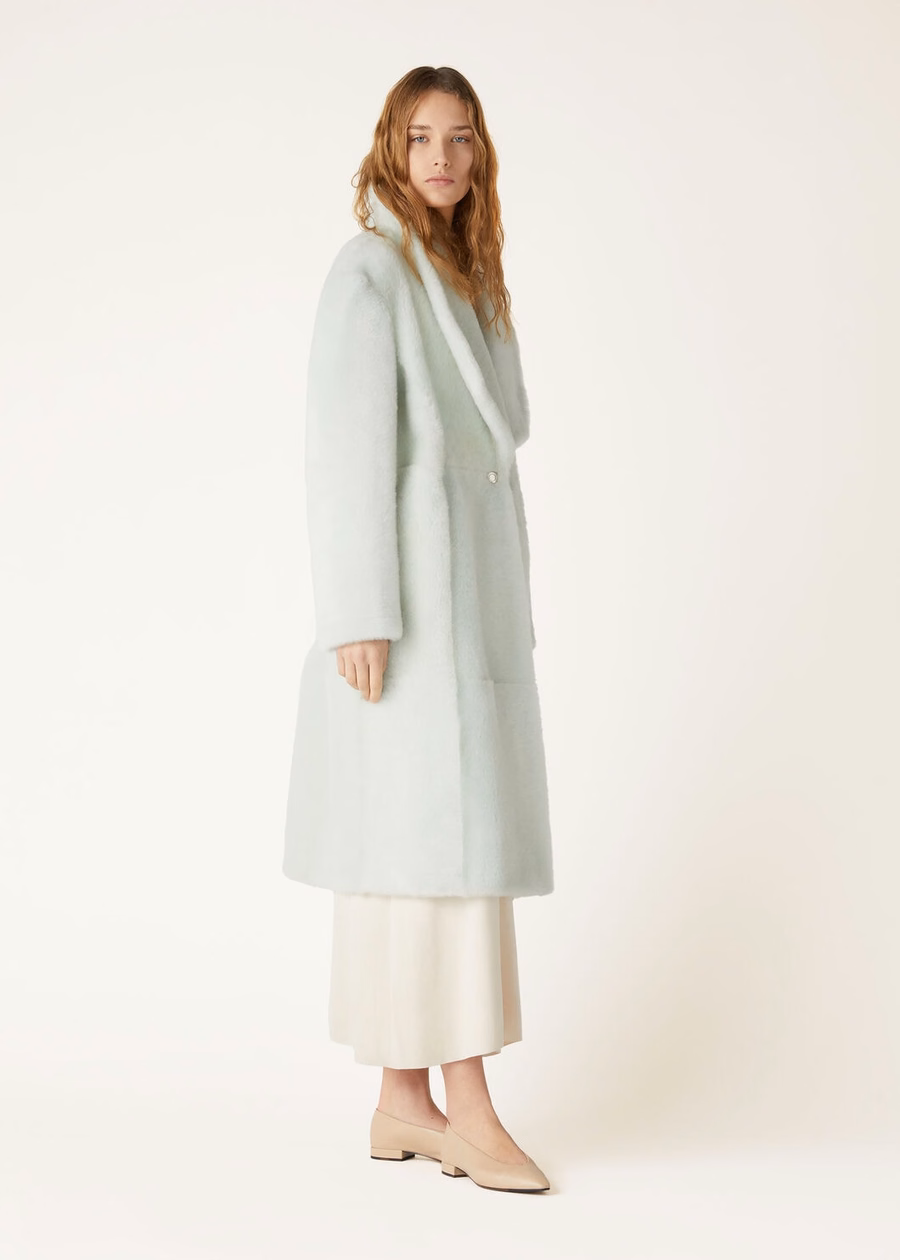 Leroi Shearling Mint Frost Coat