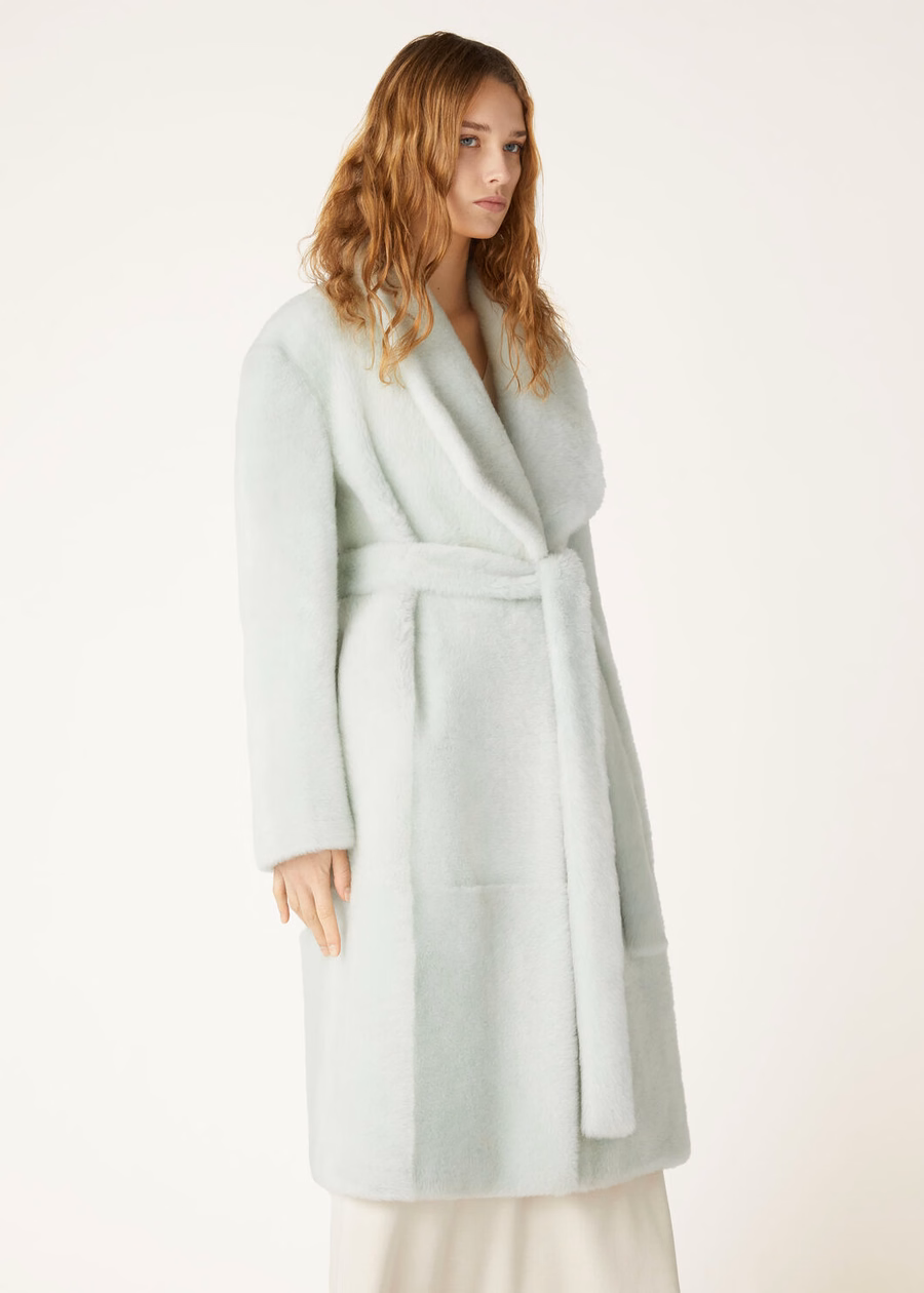 Leroi Shearling Mint Frost Coat