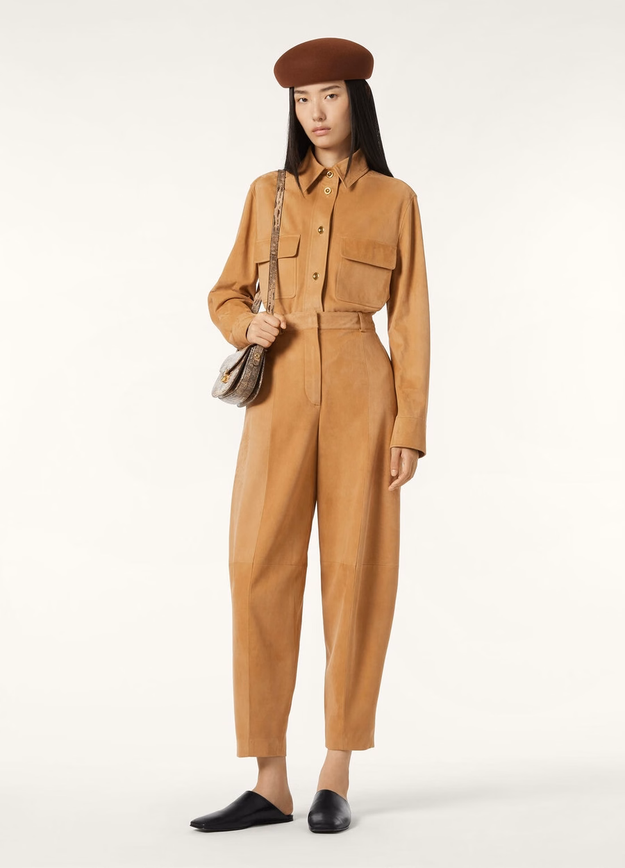 Yannis Kidskin Caramel Toffee Shirt
