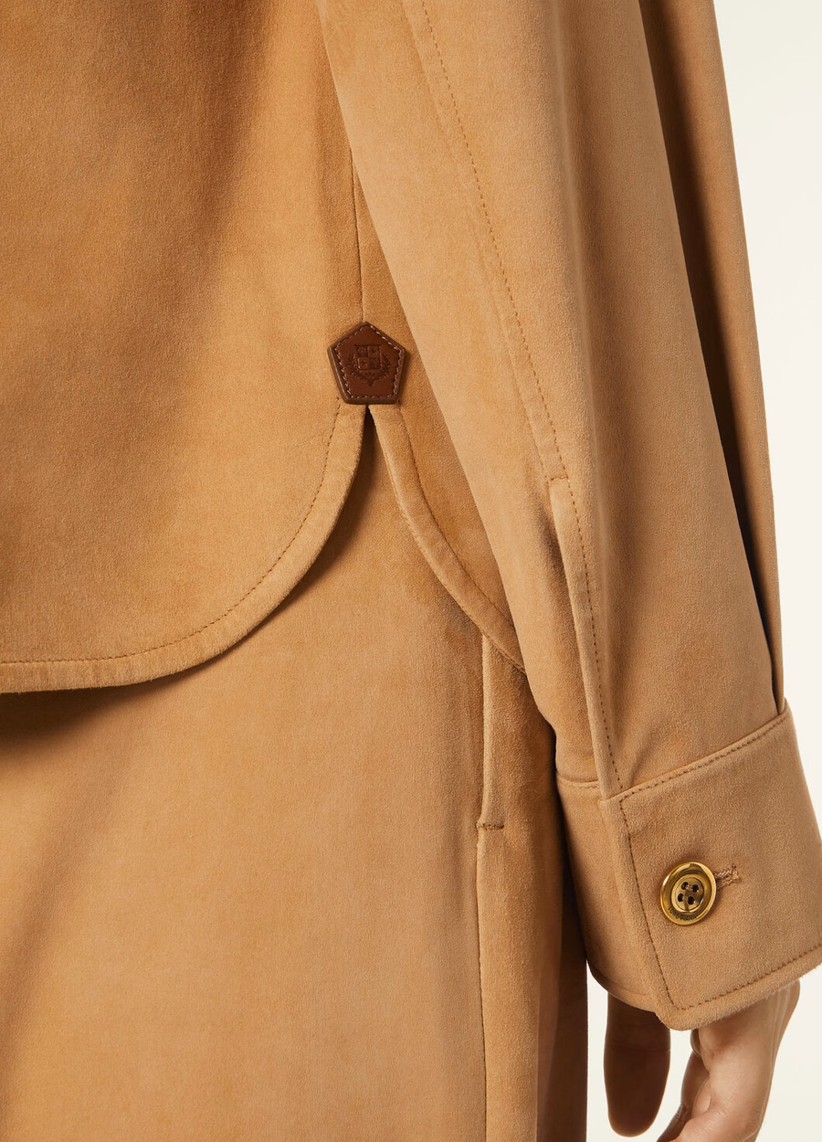 Yannis Kidskin Caramel Toffee Shirt