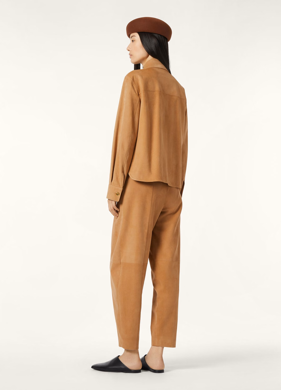 Yannis Kidskin Caramel Toffee Shirt