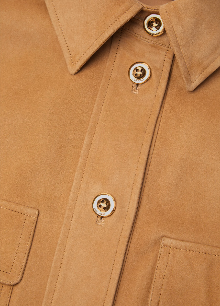 Yannis Kidskin Caramel Toffee Shirt