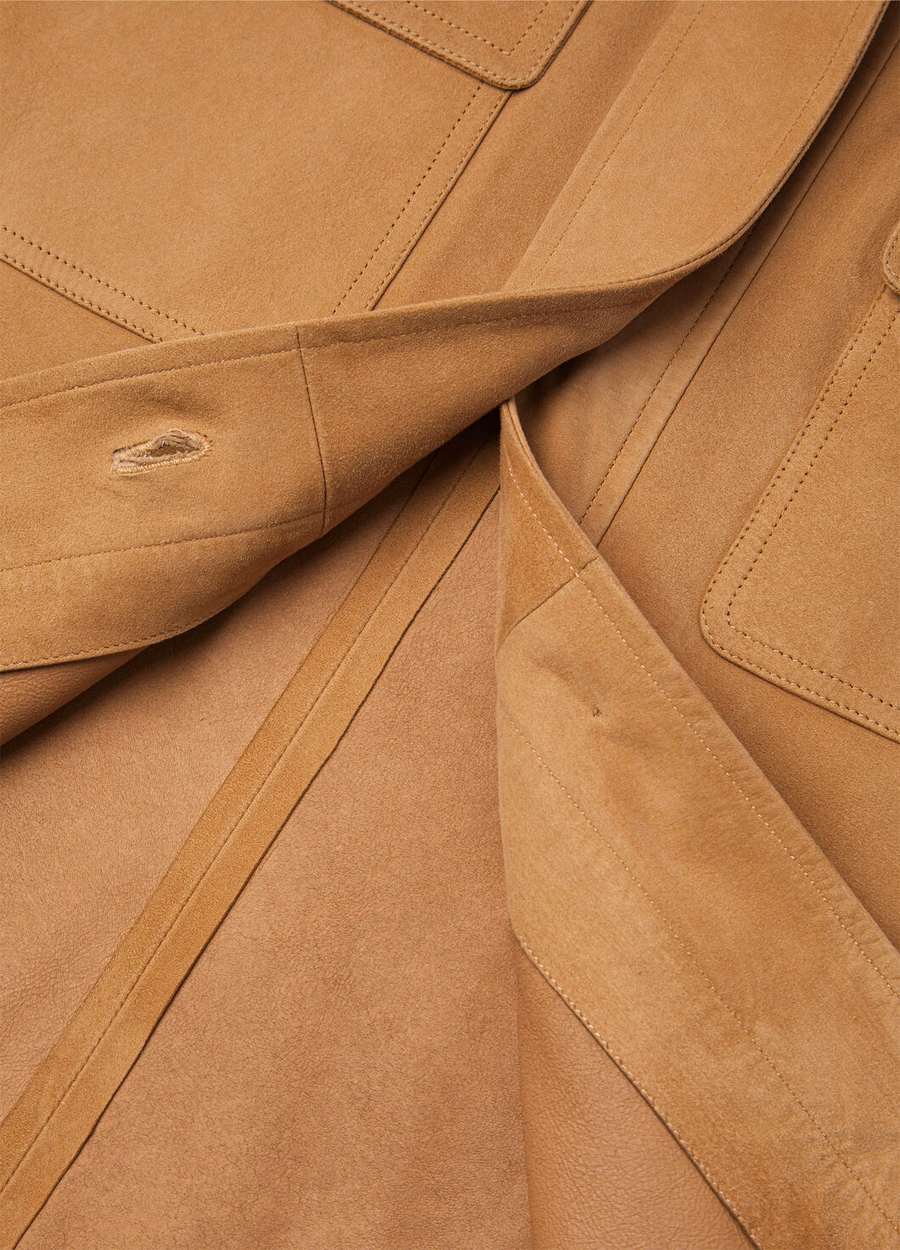 Yannis Kidskin Caramel Toffee Shirt