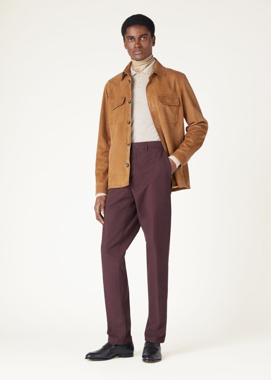 loro piana kidskin pecan overshirt